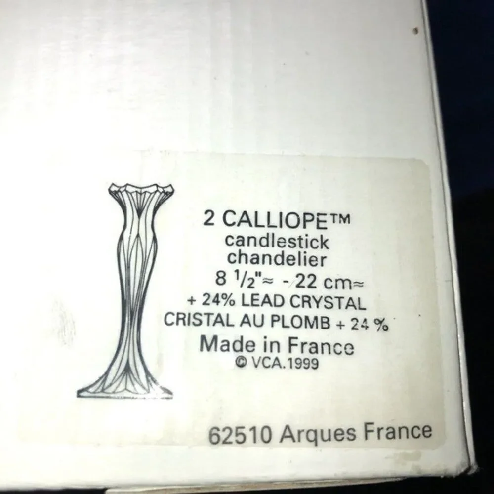 Beverly Clark Collection 2 Calliope Candle Holders Led Crystals 24% 8x4